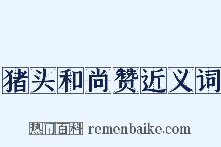 猪头和尚赞近义词是什么意思的图片